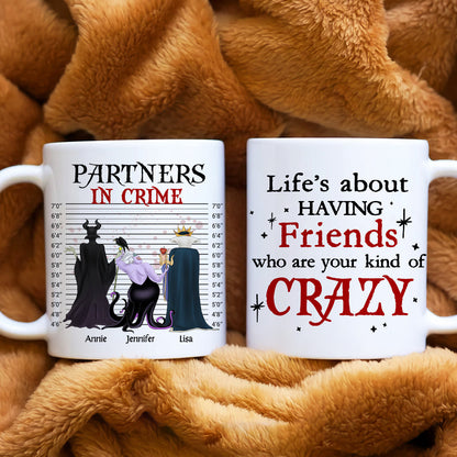 Partners In Crime, Gift For Bestie, Personalized Mug, Villain Friends Squad Mug 07NAHN060723TM