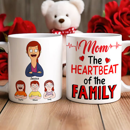 Personalized Gifts For Mom Coffee Mug 04toqn050325hg The Heartbeat Of The Family