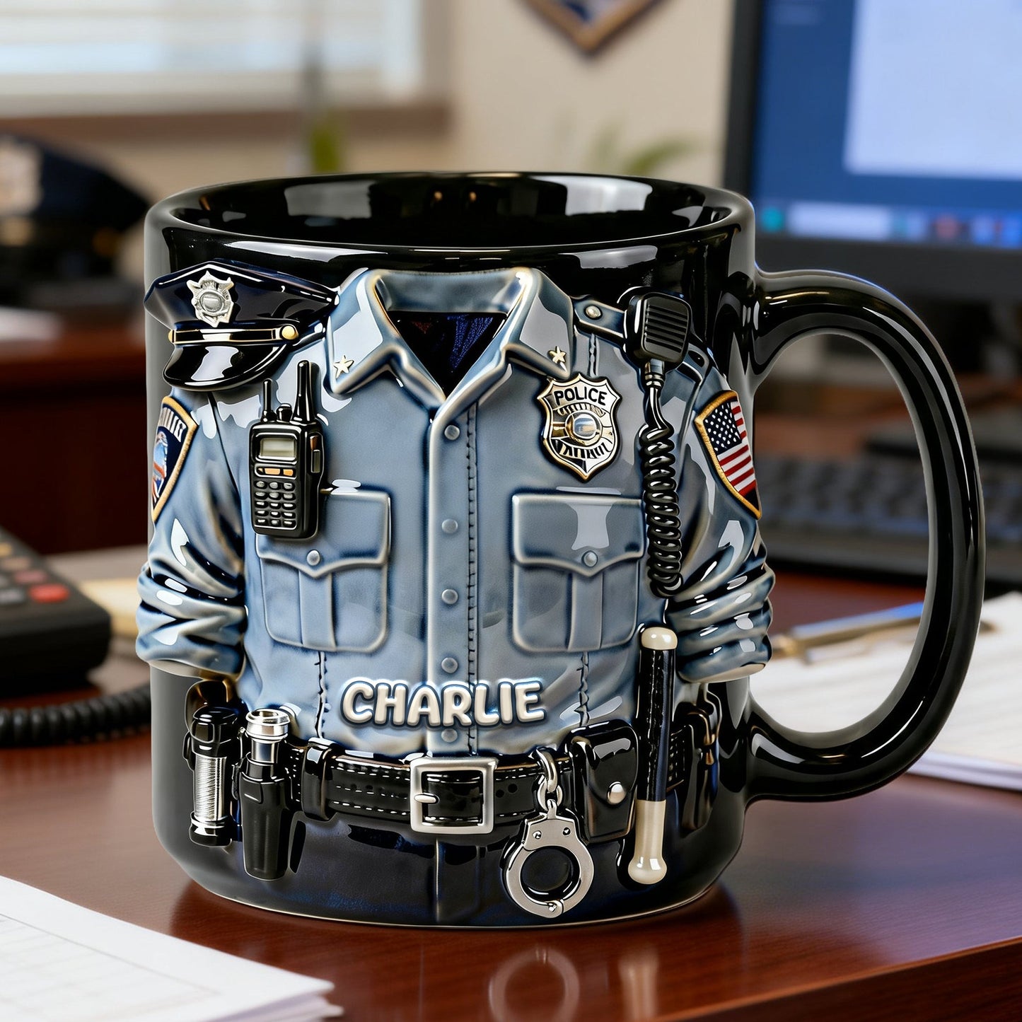 Proud Officer Coffee Mug - Personalized Gift for Police Officers 01PALU170126