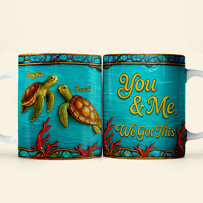 Turtle Couple Mug Personalized Gifts For Couple 03TODT020725