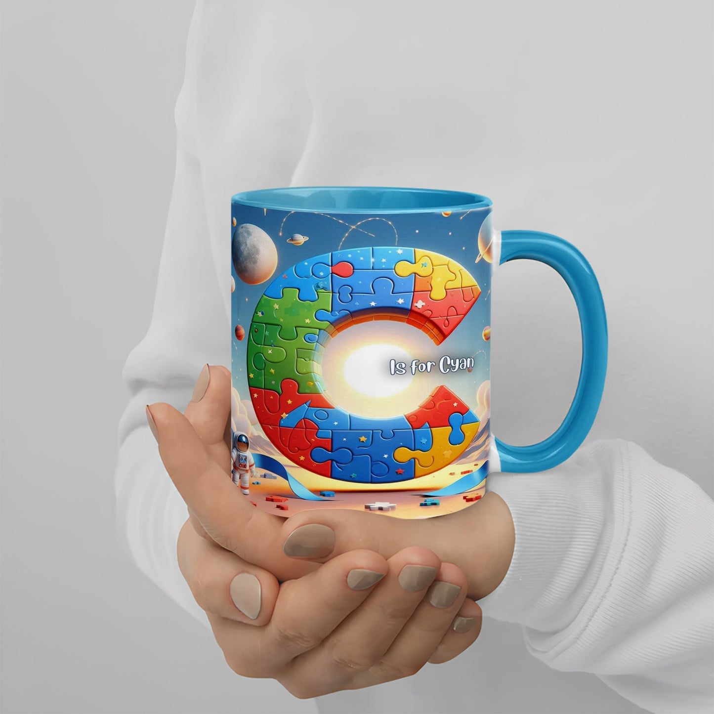 Personalized Gift For Autism Kid, 3D Puzzle Alphabet & Wandering Astronaut In Space 01QHLU060325