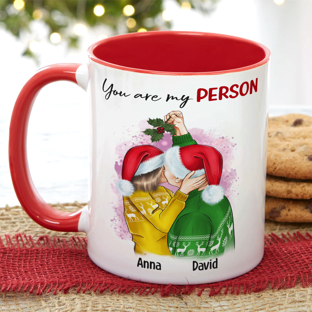 I Love You More The End I Win, Couple Christmas Accent Mug