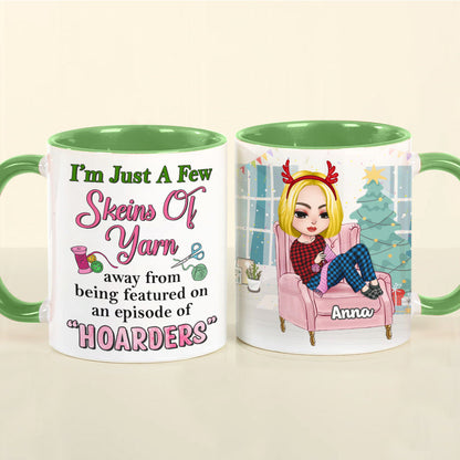 I'm Just A Few Skeins Of Yarn Personalized Knitting Crochet Mug, Christmas Tree Decor