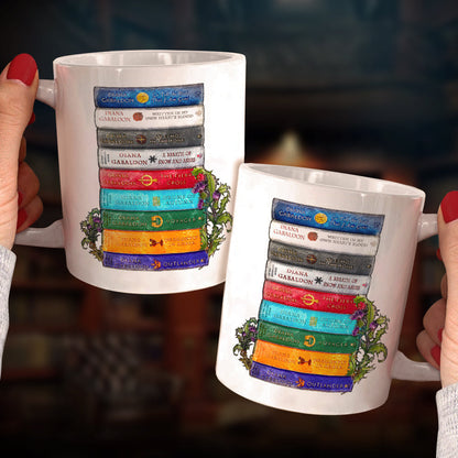 Outlander A Stack Of Books - White Mug For Book Lovers (10HUHU200422)
