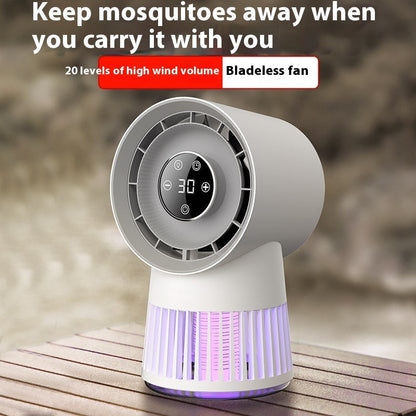 2-In-1 Electric Mosquito Killer Fan And Night Lamp Usb Rechargeable