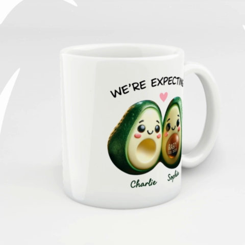 Avocado Couple Expecting Parents Pregnancy Announcement Keepsake Personalized Mug