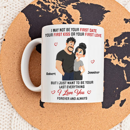 Personalized Ceramic Mug with Cute Cartoon Couple and I Love You Quote - Unique Romantic Gift for Him or Her