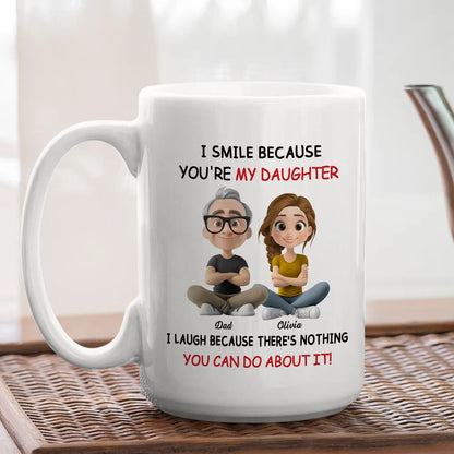Mug with Mother-Daughter Cartoon, playful message, gift-ready keepsake for coffee or tea, perfect gift for Mom from Daughter