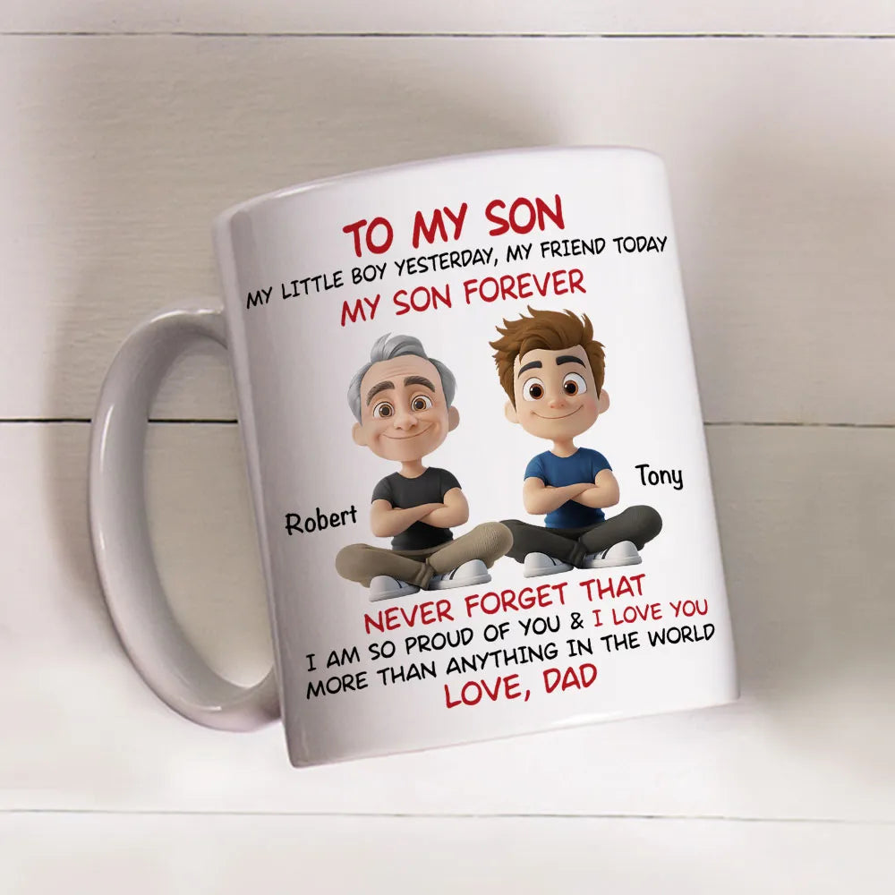 Mug with To My Son Theme, High Clarity, Heartwarming Gift for Son from Dad