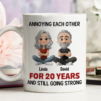 "Annoying Each Other for 20 Years" Personalized Mug Funny Anniversary Gift for Couples