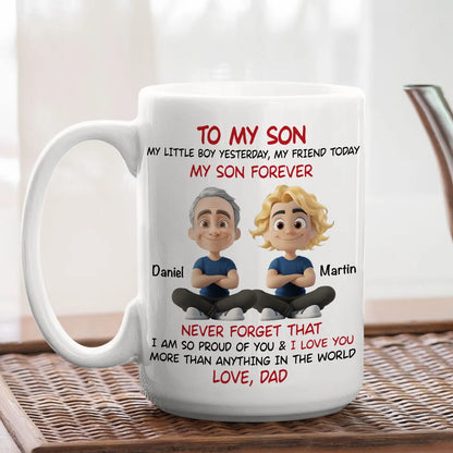 Mug with To My Son Theme, High Clarity, Heartwarming Gift for Son from Dad