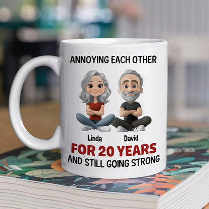 "Annoying Each Other for 20 Years" Personalized Mug Funny Anniversary Gift for Couples