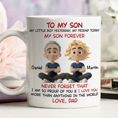 Mug with To My Son Theme, High Clarity, Heartwarming Gift for Son from Dad