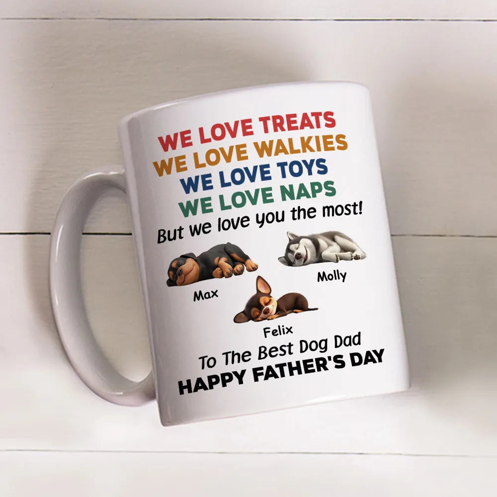 Custom Dog Dad Humor Mug, Personalized Holiday Gift Cup
