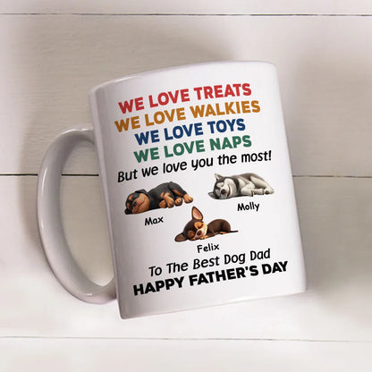 Custom Dog Dad Humor Mug, Personalized Holiday Gift Cup