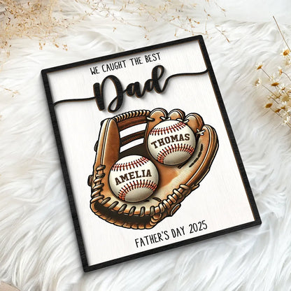 Personalized Baseball Mug with Kids' Names Game Day Gift for Dad