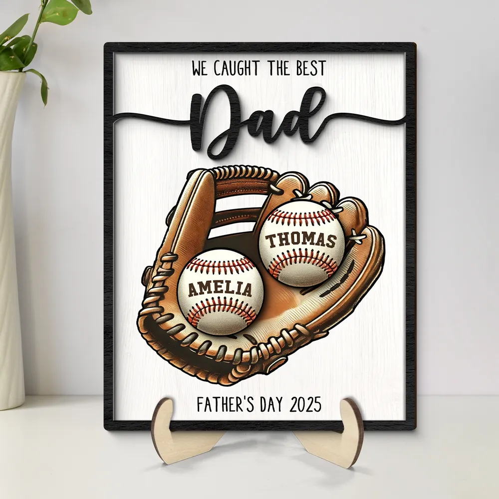 Personalized Baseball Mug with Kids' Names Game Day Gift for Dad