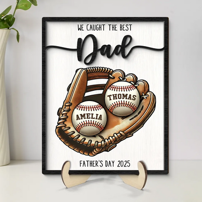 Personalized Baseball Mug with Kids' Names Game Day Gift for Dad