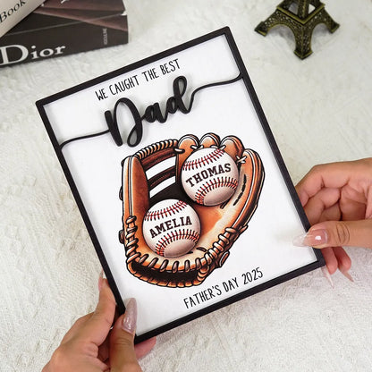 Personalized Baseball Mug with Kids' Names Game Day Gift for Dad