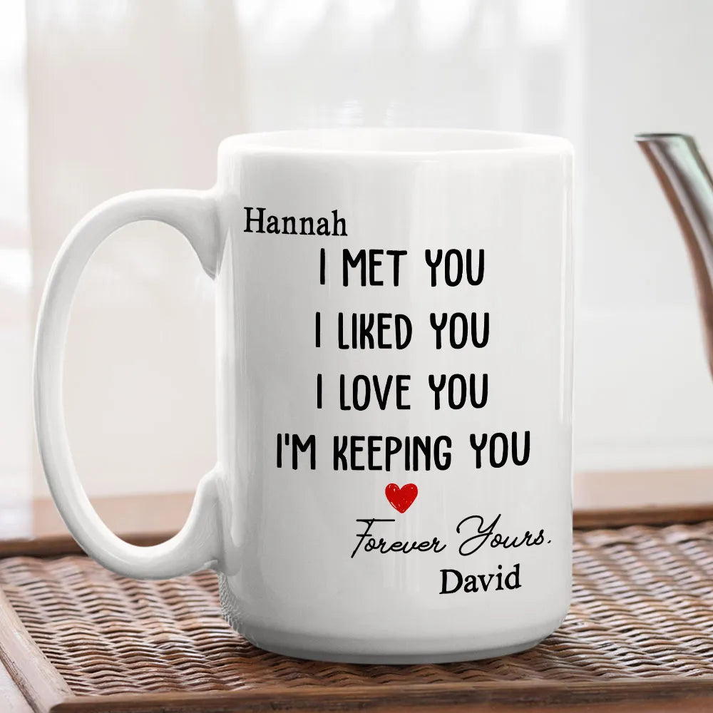 Romantic Mug with Love Quote, Ceramic Cup Design, Heartfelt Expression, Perfect Gift for Couples