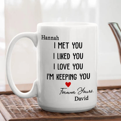 Romantic Mug with Love Quote, Ceramic Cup Design, Heartfelt Expression, Perfect Gift for Couples