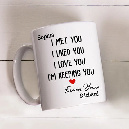 Romantic Mug with Love Quote, Ceramic Cup Design, Heartfelt Expression, Perfect Gift for Couples