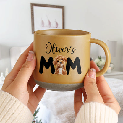 Custom Photo Dog Mom Personalized Pottery Mug CH07 899050