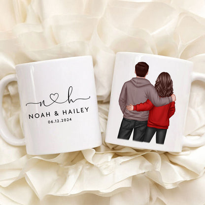 Personalized Mr & Mrs Coffee Mugs, Husband and Wife Mr and Mrs Mug, Anniversary Gift for him, Gift for her