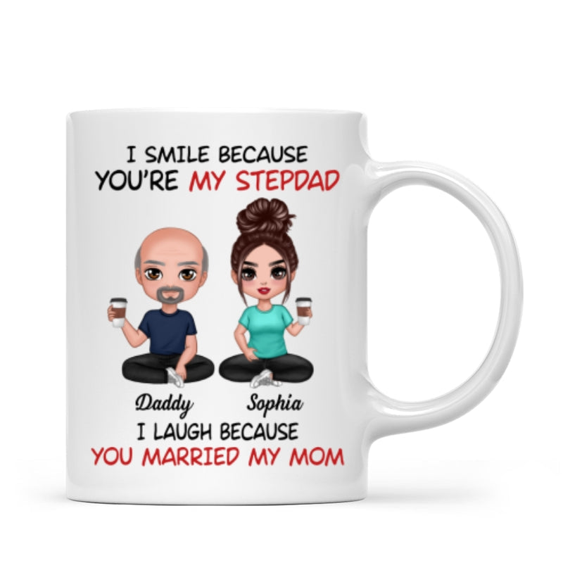 I Smile Because You're My Stepdad Personalized Mug