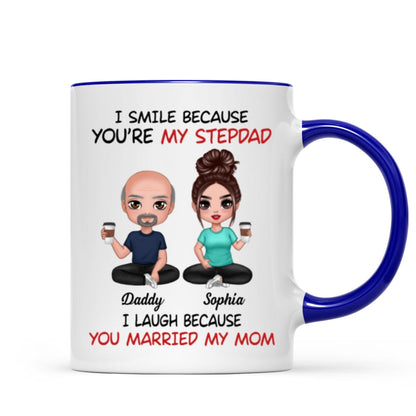 I Smile Because You're My Stepdad Personalized Mug