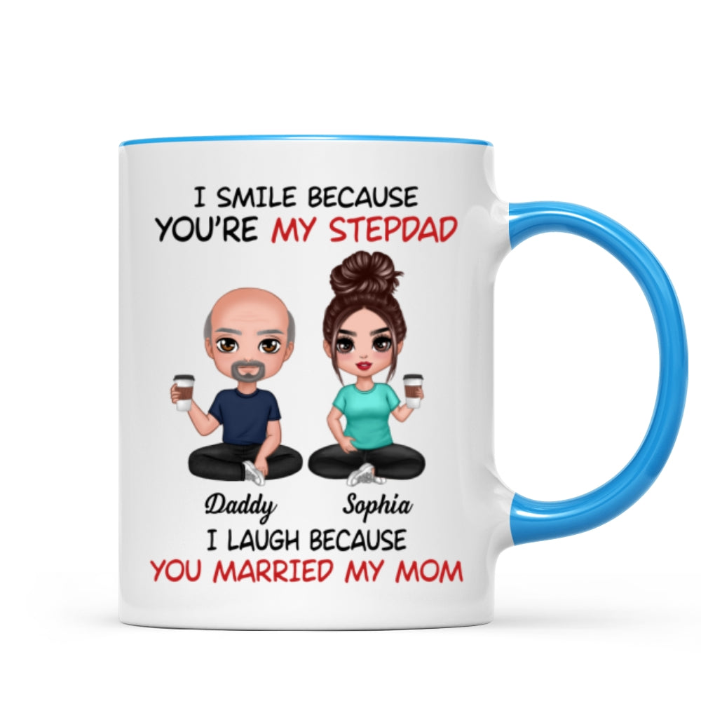 I Smile Because You're My Stepdad Personalized Mug