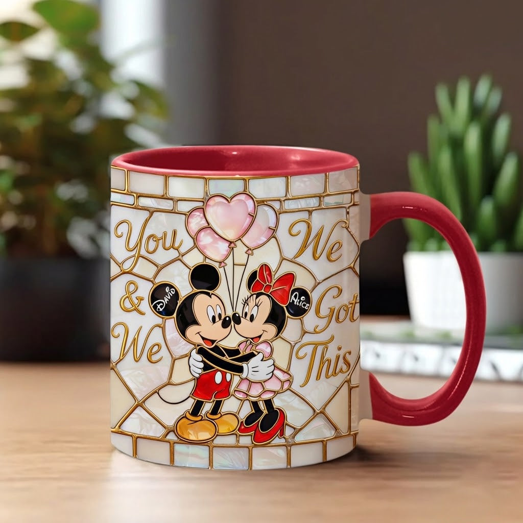 MkMo Magic Mouse You And Me We Got This - Personalized Accent Mug - Gift For Couple, Fan Movies HH01
