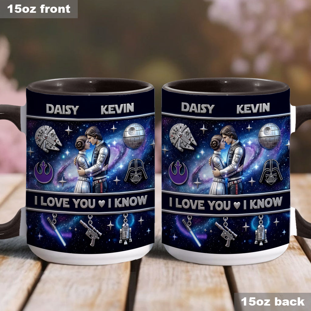 Stwa I Love You I Know - Personalized Accent Mug - Gift For Couple, Fan Movies HH01