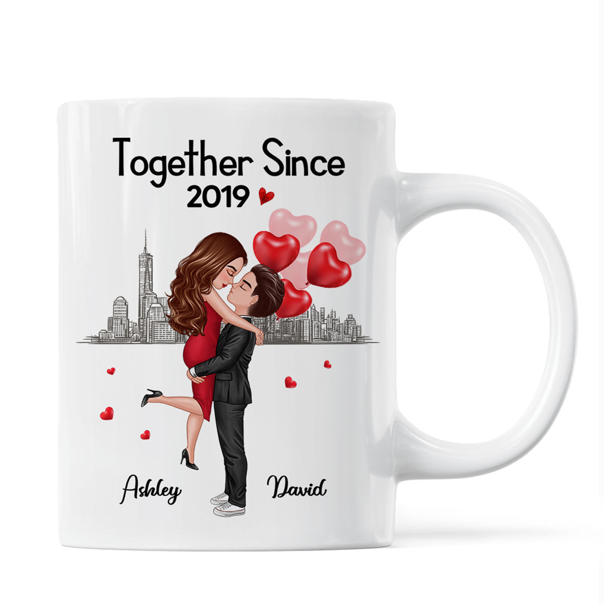 Hugging Doll Couple Anniversary Gift For Him Gift For Her Personalized Mug