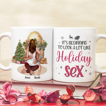 It's Beginning To Look A Lot Like Holiday Personalized Coffee Mug, Couple Gift