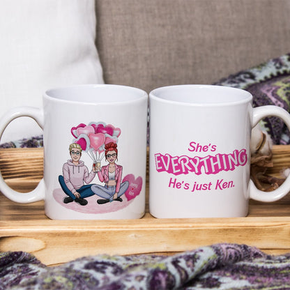 The Couple, She's Everything, Personalized Coffee Mug, Gift For Couple, 05HTPO041223HH