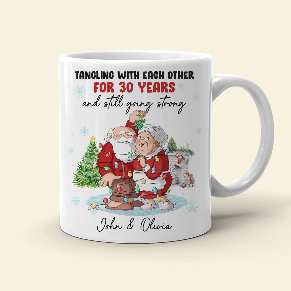 Tangle With Each Other And Still Go Strong-Personalized Coffee Mug-Christmas Gift For Old Couple