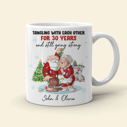 Tangle With Each Other And Still Go Strong-Personalized Coffee Mug-Christmas Gift For Old Couple