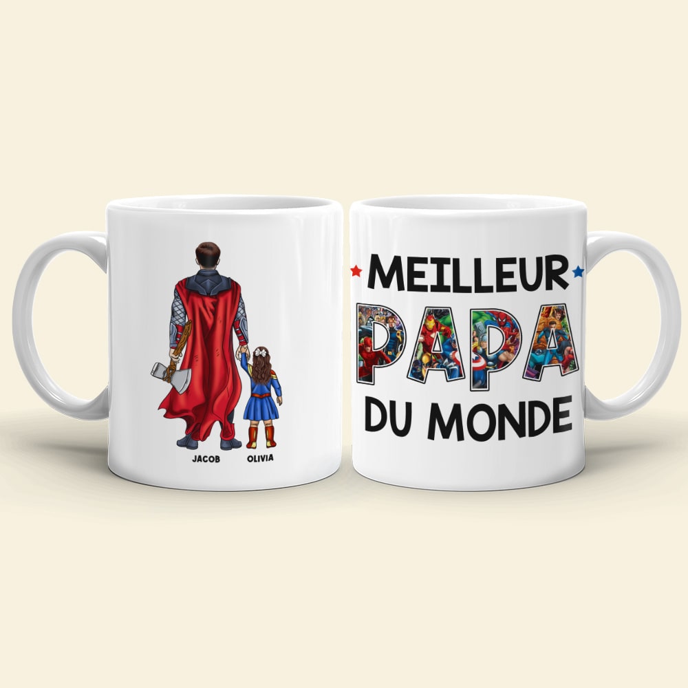 Mug Et Tasse Personnalisée Meilleur Papa Du Monde Cadeau De Fête Des Pères-012qhqn041223tm-mug2