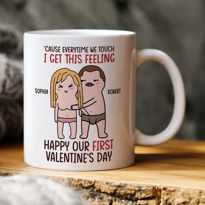 The Couple, Cause Everytime We Touch, Custom Mug, Valentine's Day Gifts, Coffee Mug
