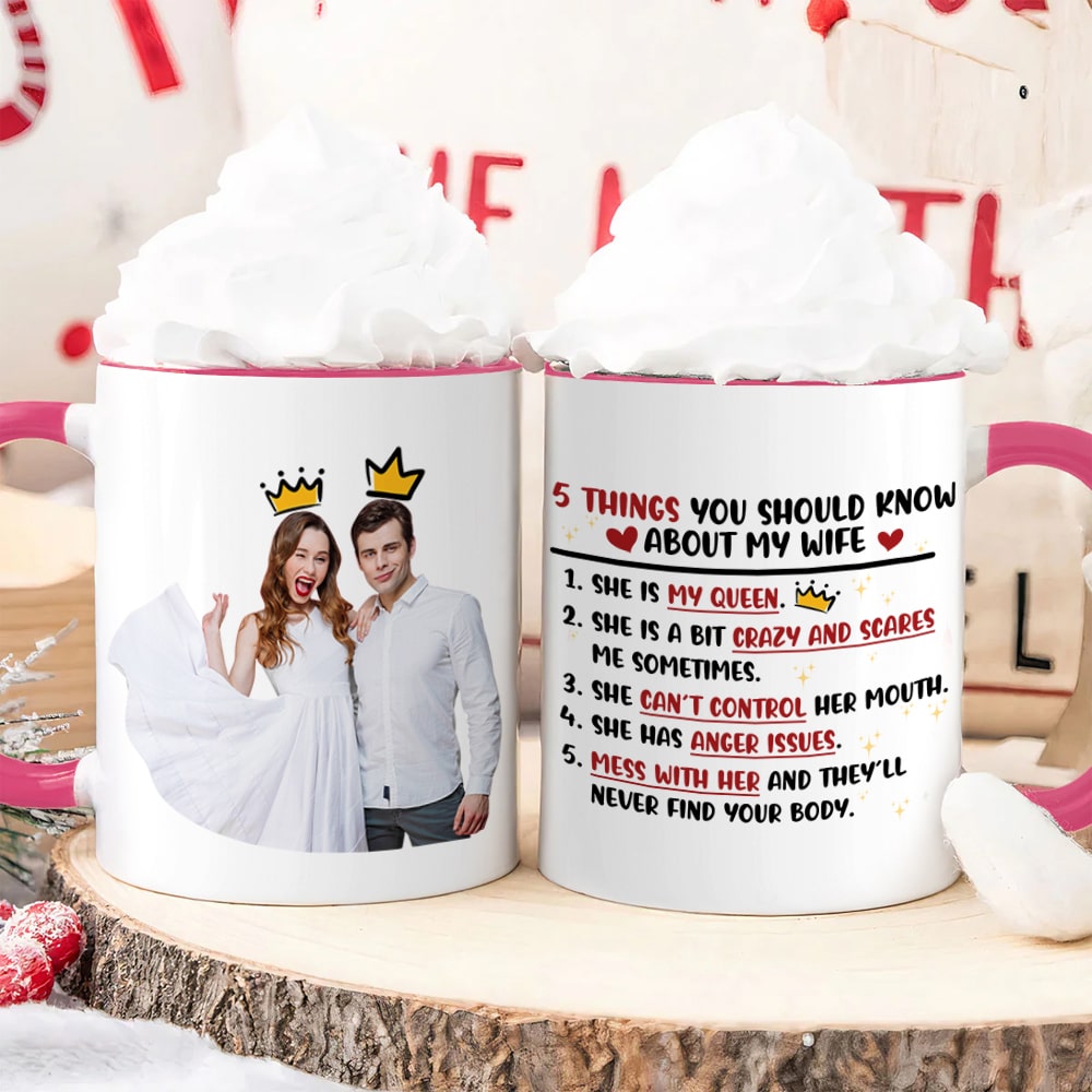 Couple, 5 Things You Should Know About My Wife, Personalized Mug, Valentine Gift, Couple Gift