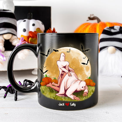 Naughty Couple, Let's Scare The Neighbors, Personalized Coffee Mug, Halloween Gifts For Couple