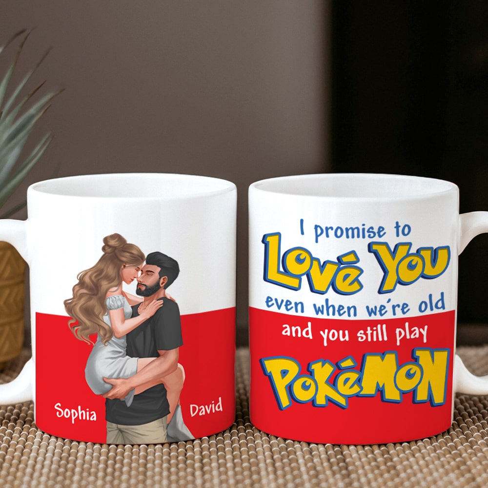 I Promise To Love You Even When We're Old-Personalized White Edge-to-edge mug-Couple Gift-03ohpo261223da