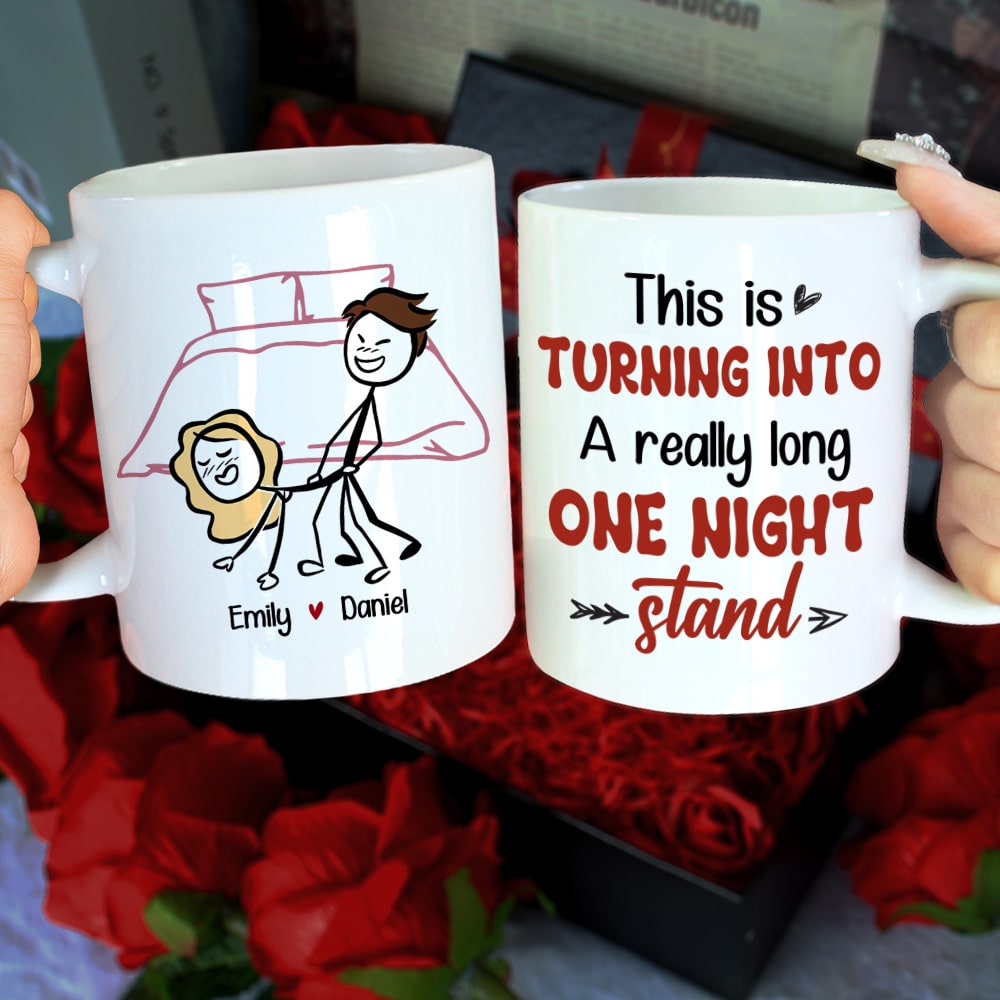 Couple, This Is Turning Into A Really Long One Night Stand, Personalized Mug, Couple Mug