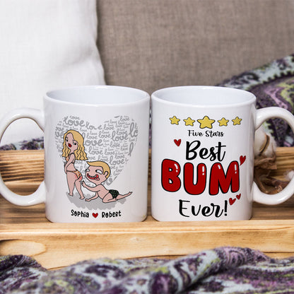 Best Bum Ever, Personalized Couple Mug, Gift For Couple, Valentine Gift, 131223