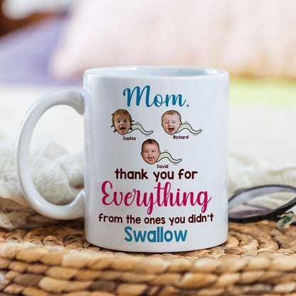 Mom Thank You For Everything - Personalized Coffee Mug - Gift For Mom- Custom Photo Mug