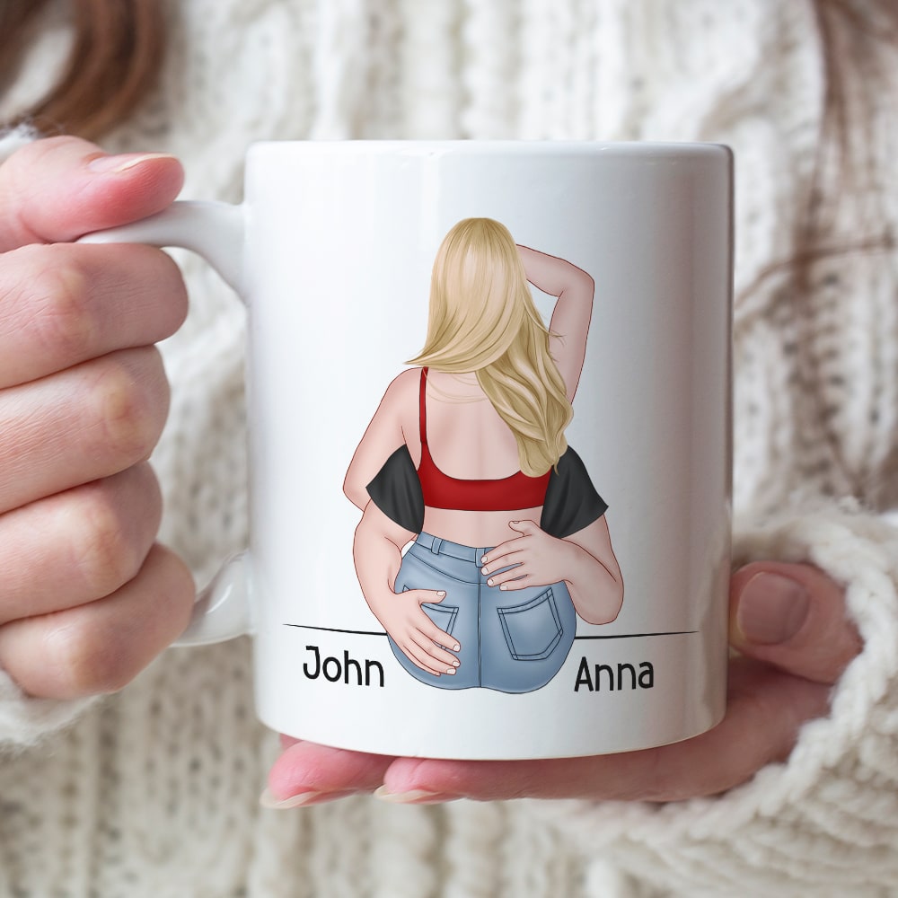 All Because Two People Swipped Right, Personalized Mug, Gift For Couple