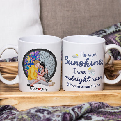Cause He Was Sunshine, I Was Midnight Rain, Personalized Coffee Mug, Couple Gifts, Valentine Gifts