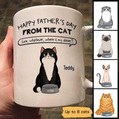 Where's My Dinner Cats Father's day Personalized Mug