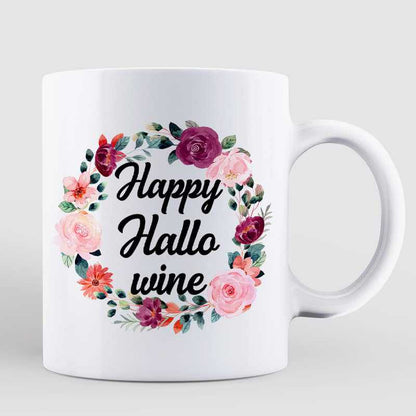 Happy Hallowine Besties Best Friends Halloween Personalized Mug